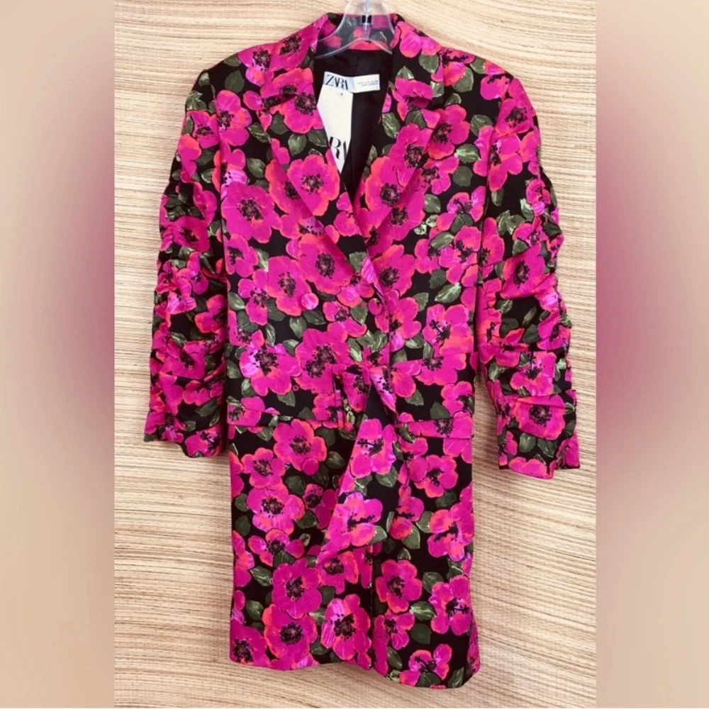 Zara Floral Blazer Dress